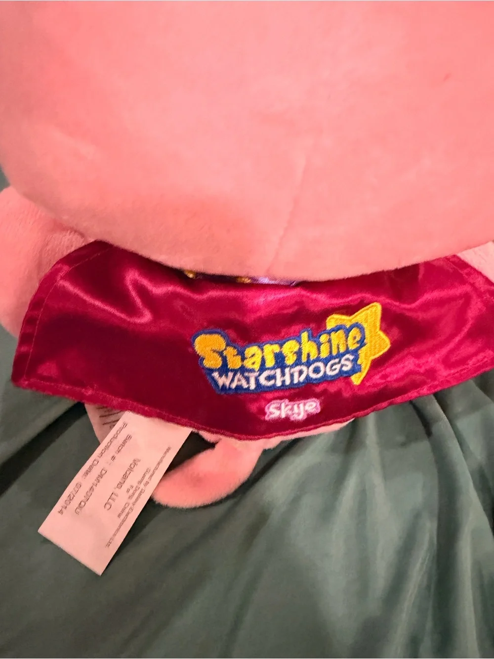Plush Pink Star Nightlight Puppy Toy for kids afraid of the dark